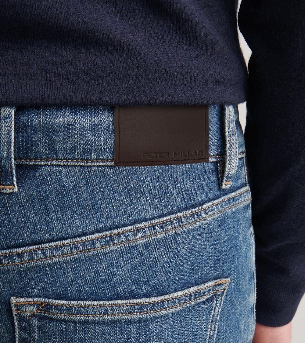 Peter Millar Vintage Washed Five-Pocket Denim TRUE BLUE WASH