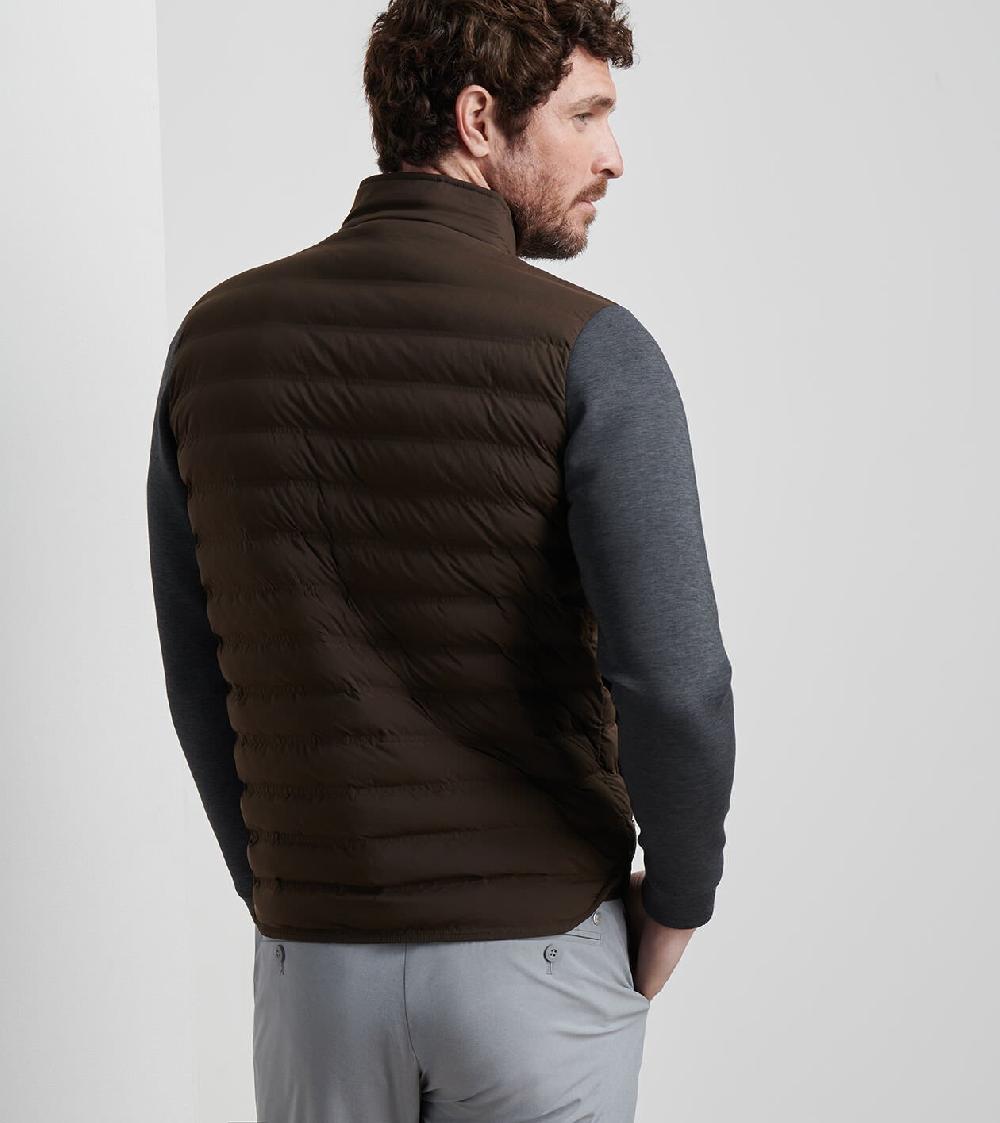 Peter Millar Winsome Hybrid Cardigan Antique Walnut