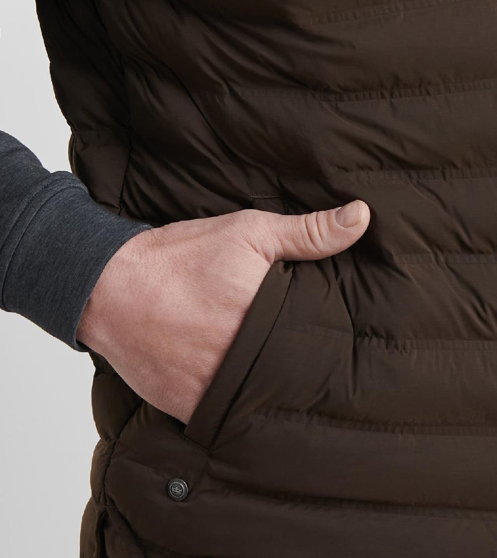 Peter Millar Winsome Hybrid Cardigan Antique Walnut