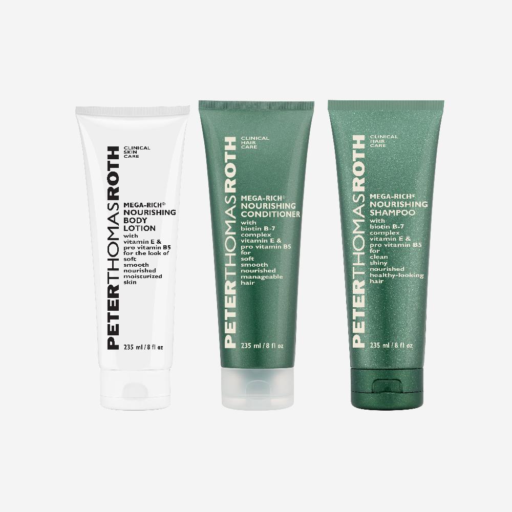 peter thomas roth Full-Size Mega-Rich Hair & Body 3-Piece Bundle