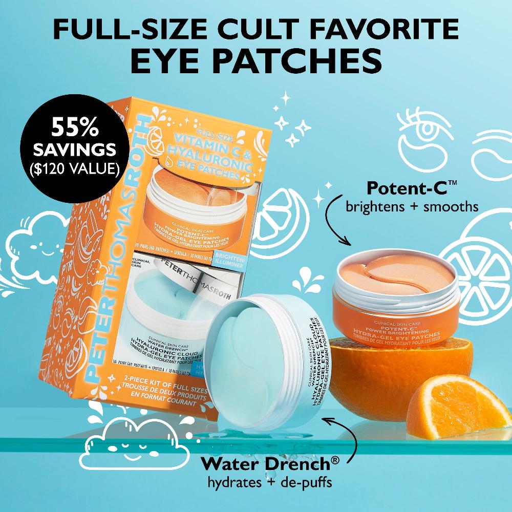 Peter Thomas Roth Full-Size Vitamin C & Hyaluronic Eye Patches 2-Piece Kit