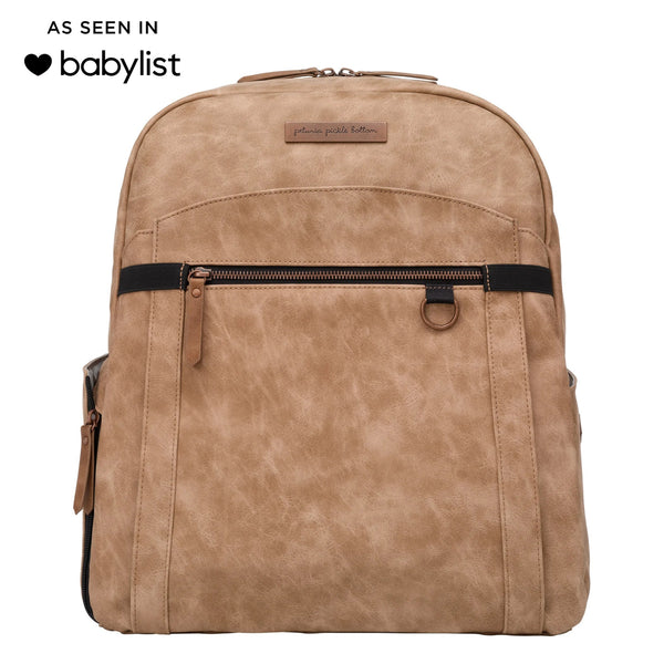 petunia pickle bottom 2-in-1 Provisions Breast Pump & Diaper Bag Backpack in Brioche