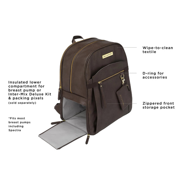 Petunia Pickle Bottom 2-in-1 Provisions Breast Pump & Diaper Bag Backpack In Saddle