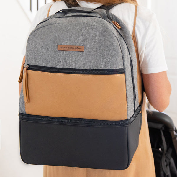 Petunia Pickle Bottom Axis Backpack In Graphite/Camel