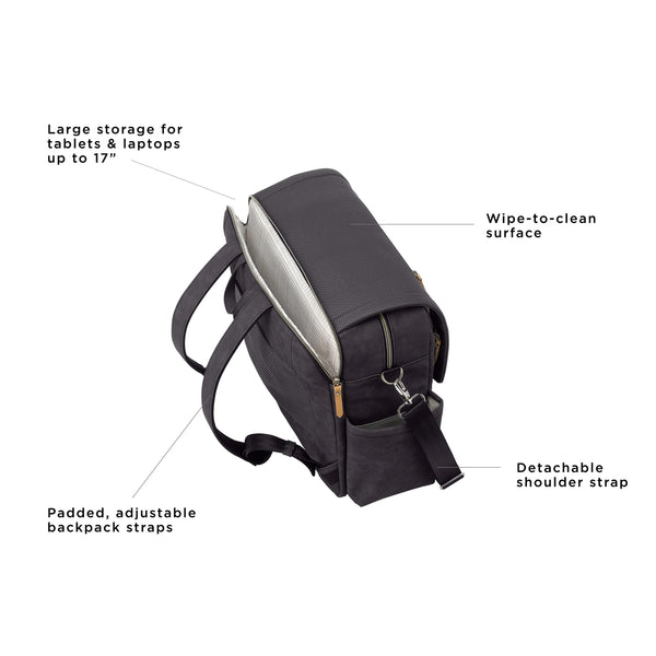 Petunia Pickle Bottom Boxy Backpack Deluxe In Carbon Cable Stitch