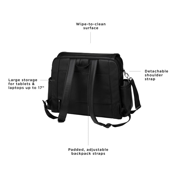 Petunia Pickle Bottom Boxy Backpack Deluxe In Ebony