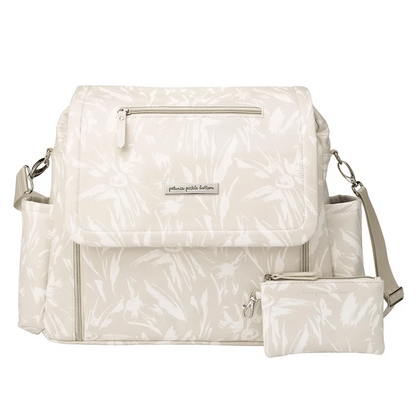 petunia pickle bottom Boxy Backpack Deluxe in Linen Blossoms