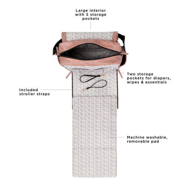 Petunia Pickle Bottom Boxy Backpack In Dusty Rose Matte Leatherette