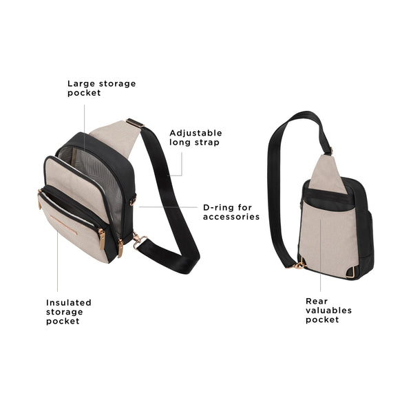 Petunia Pickle Bottom Criss-Cross Sling In Black/Sand