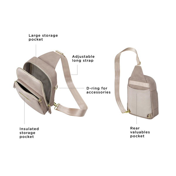 Petunia Pickle Bottom Criss-Cross Sling In Grey Matte Cable Stitch