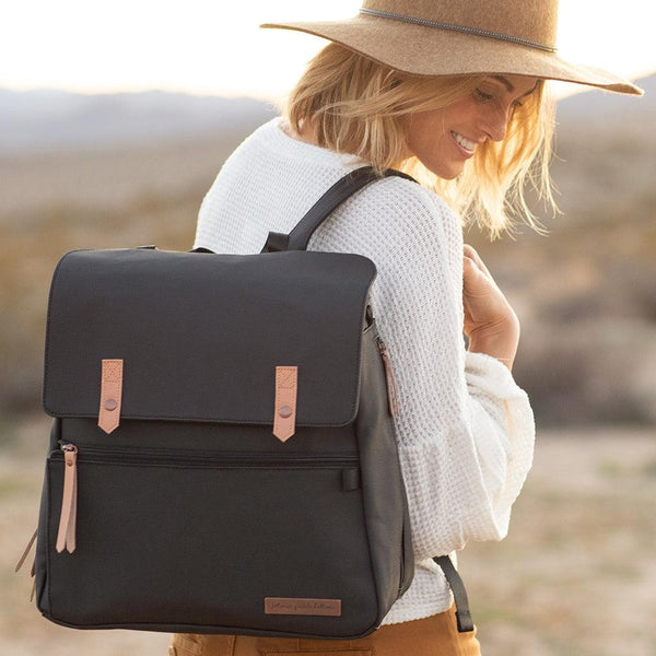 Petunia Pickle Bottom Meta Backpack In Black Matte Canvas