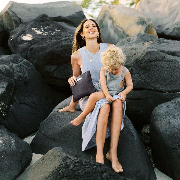 Petunia Pickle Bottom Organizer Trio In Carbon Cable Stitch