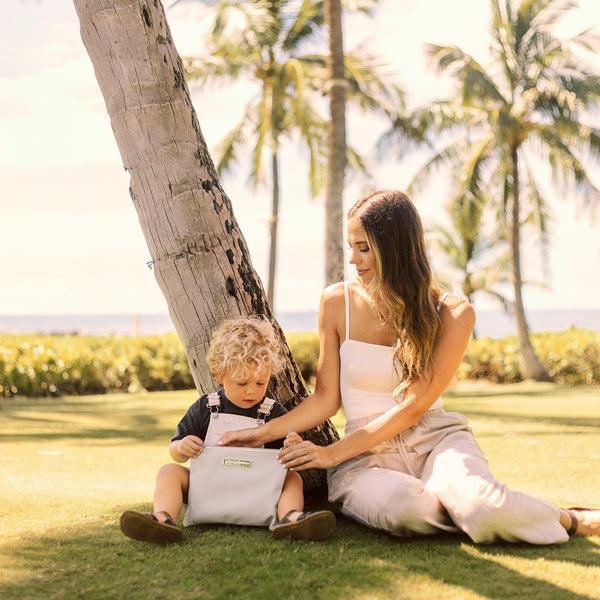 Petunia Pickle Bottom Organizer Trio In Grey Matte Cable Stitch