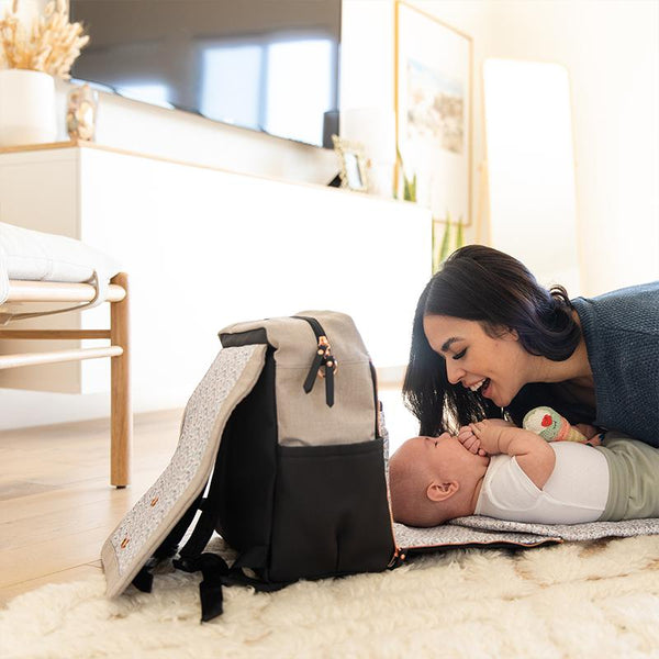 Petunia Pickle Bottom Boxy Backpack In Black/Sand