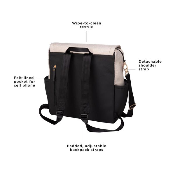 Petunia Pickle Bottom Boxy Backpack In Black/Sand