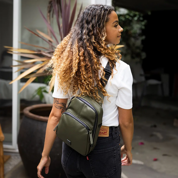 Petunia Pickle Bottom Criss-Cross Sling In Olive