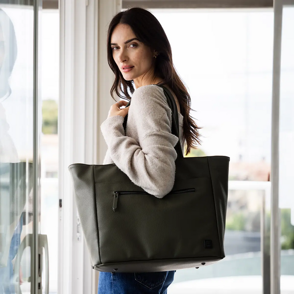 Petunia Pickle Bottom Essentials Tote In Olive