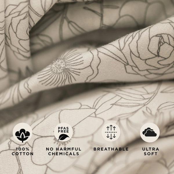 Petunia Pickle Bottom Petunia Pickle Bottom X MOBY Classic Wrap In Seaside Poppies