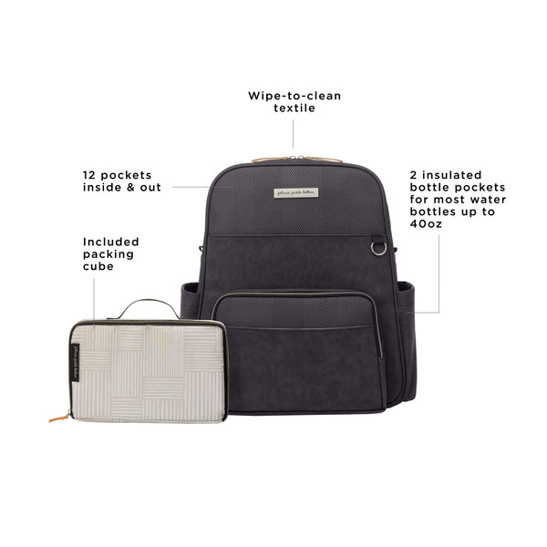 Petunia Pickle Bottom Sync Backpack In Carbon Cable Stitch