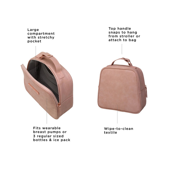 Petunia Pickle Bottom Tandem Bottle & Lunch Tote In Toffee Rose