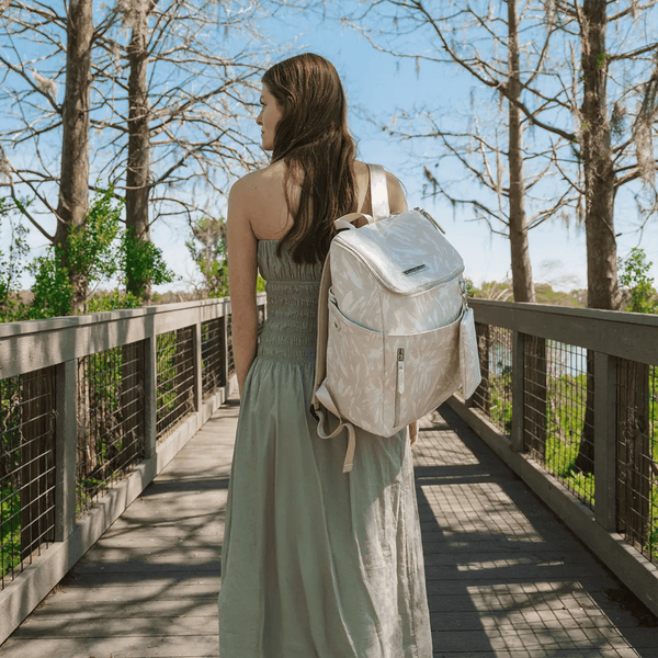 Petunia Pickle Bottom Tempo Backpack In Linen Blossoms