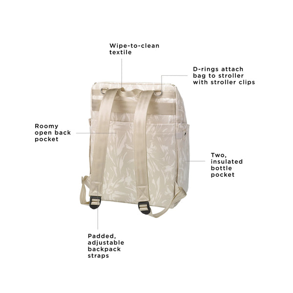 Petunia Pickle Bottom Tempo Backpack In Linen Blossoms