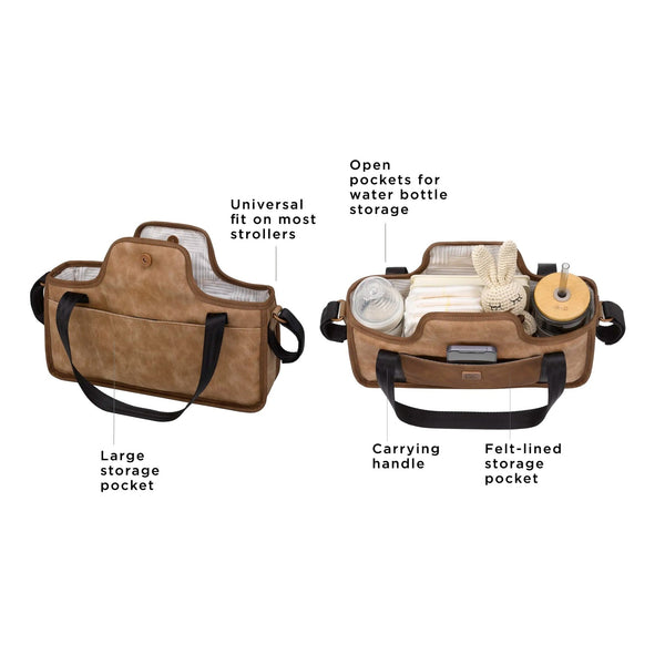 Petunia Pickle Bottom Wander Stroller Caddy In Brioche