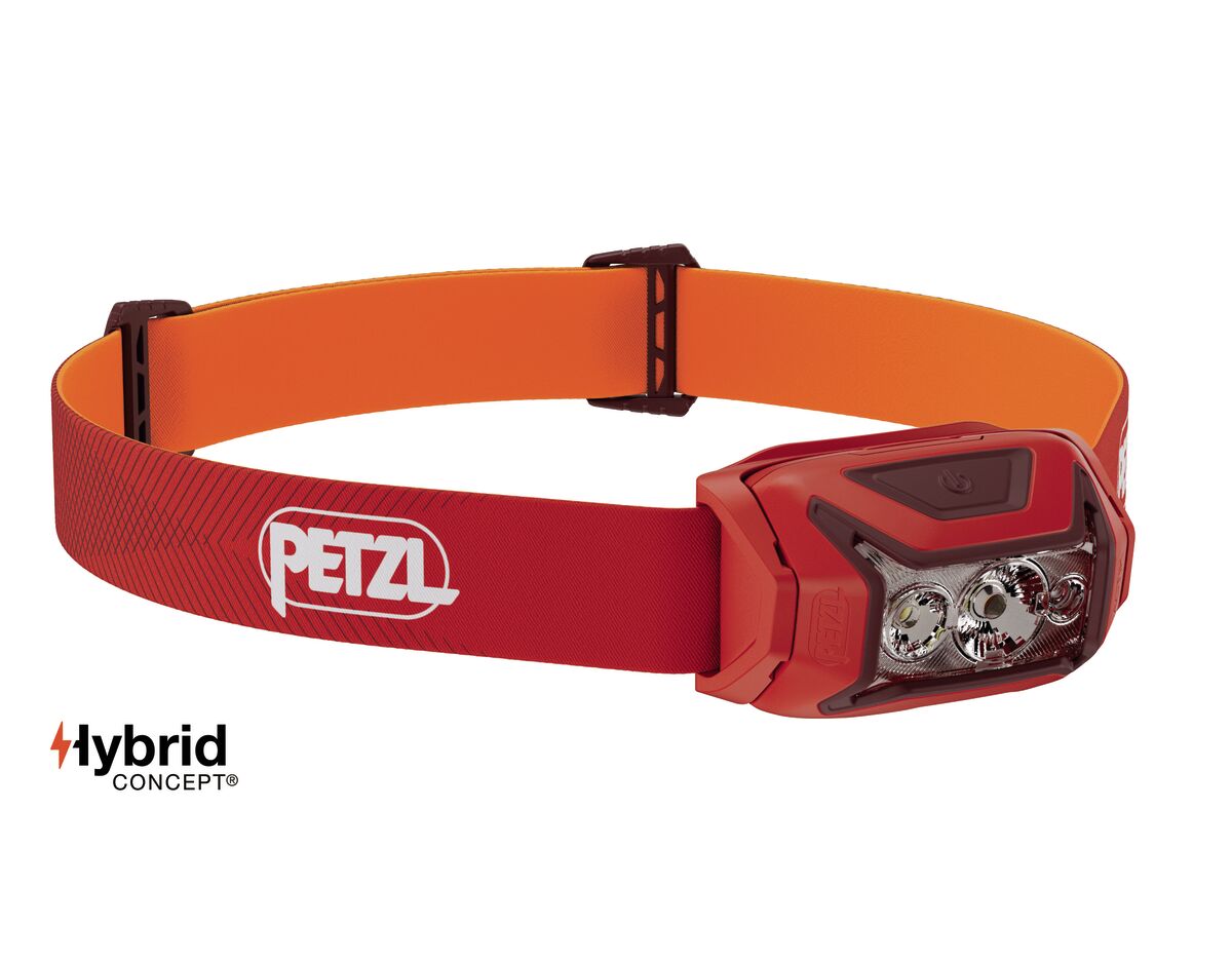 petzl ACTIK® Powerful easy-to-use headlamp with red lighting. 450 lumens