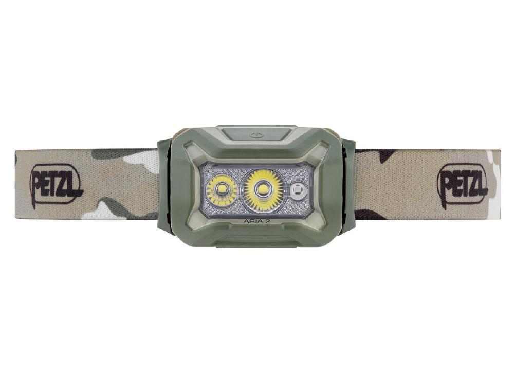 Petzl ARIA® 2 RGB Waterproof Robust And Powerful Headlamp With White Red Green And Blue Lighting Ideal For Exploring Nature At Night. 450 Lumens