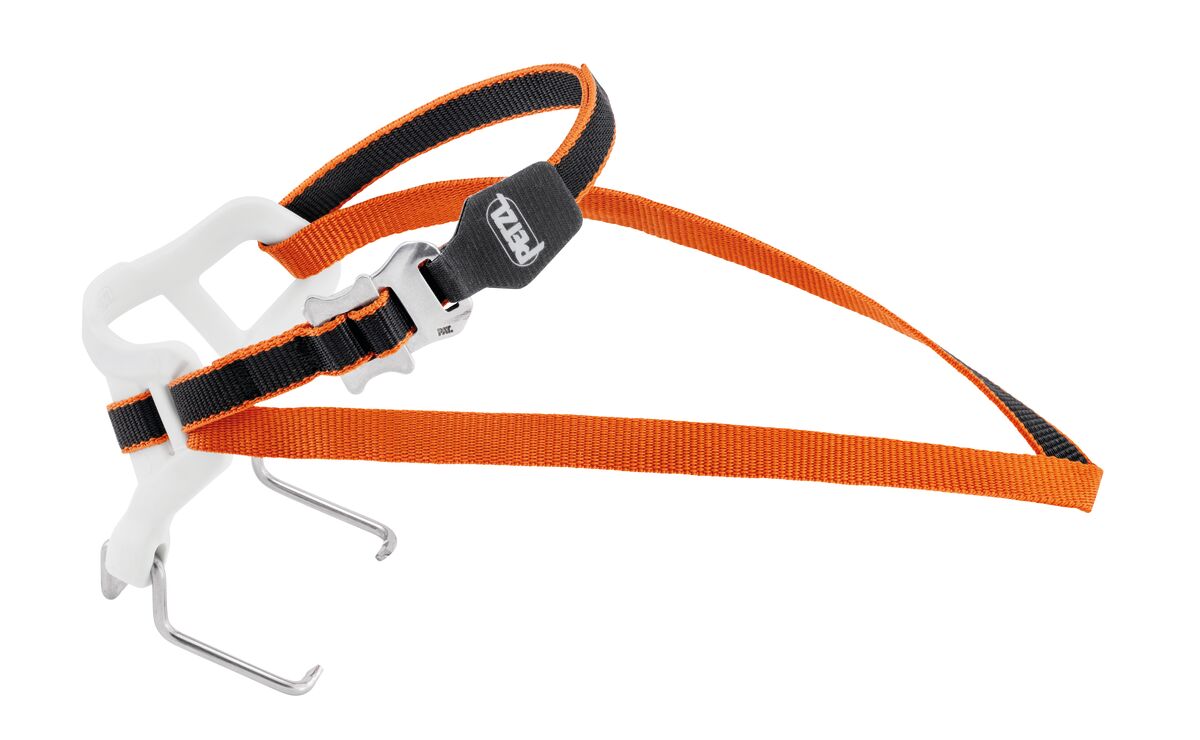 petzl BACK FLEX Heel bails that allow you to use Petzl crampons with mountaineering or snowboard boots that don’t have heel welts