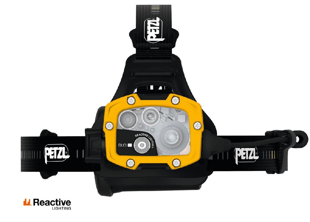 Petzl DUO® RL Ultra-powerful Waterproof And Rechargeable Headlamp Featuring REACTIVE LIGHTING® Technology. 2800 Lumens