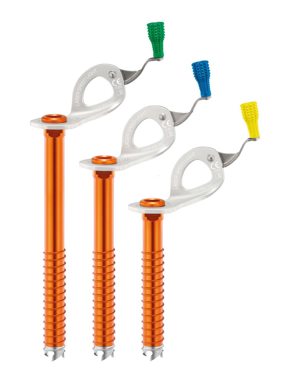 petzl LASER SPEED LIGHT Ultra-lightweight ice screw with integrated crank