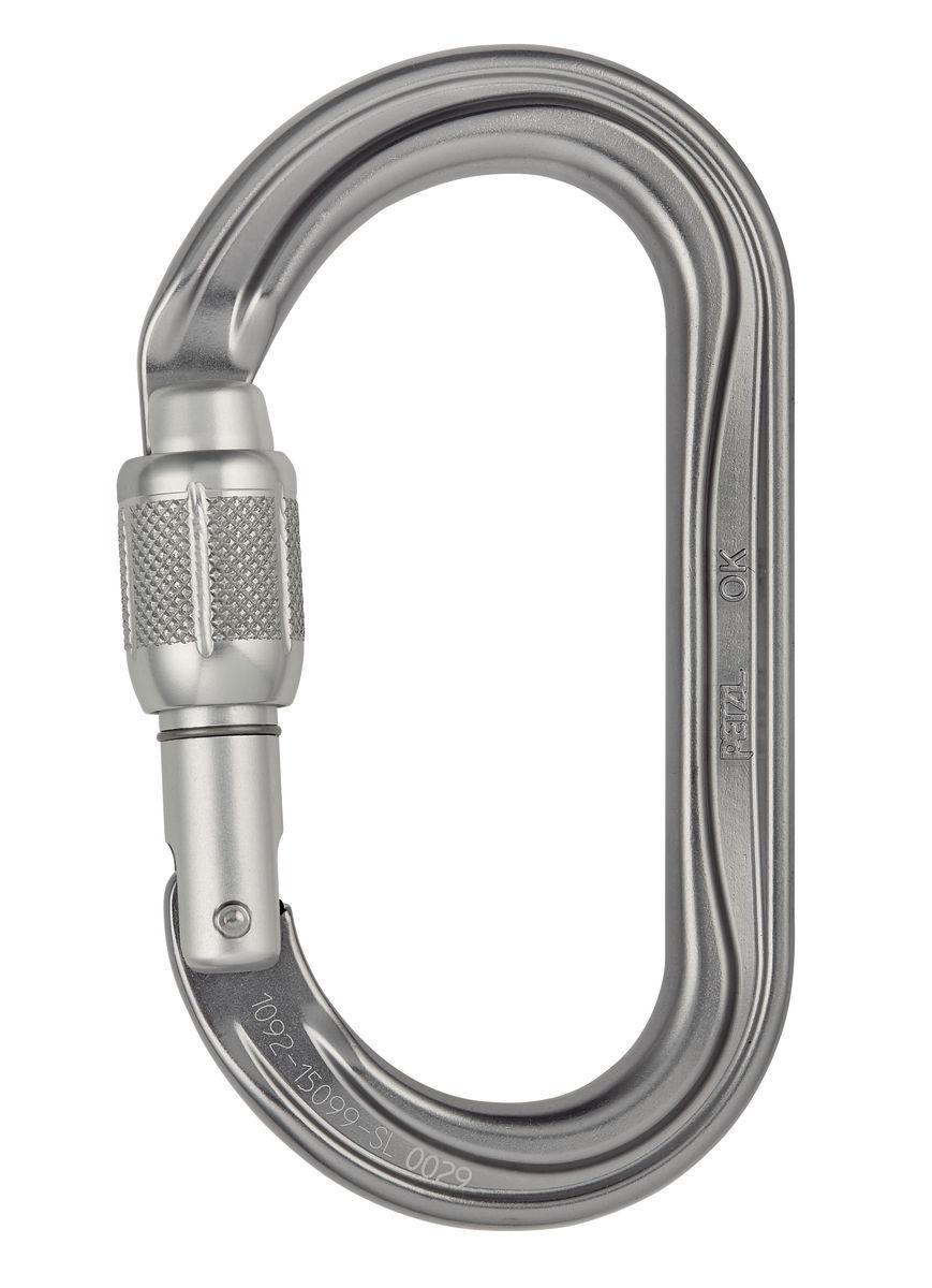 Petzl OK Oval Carabiner For Use With Pulleys And Ascenders