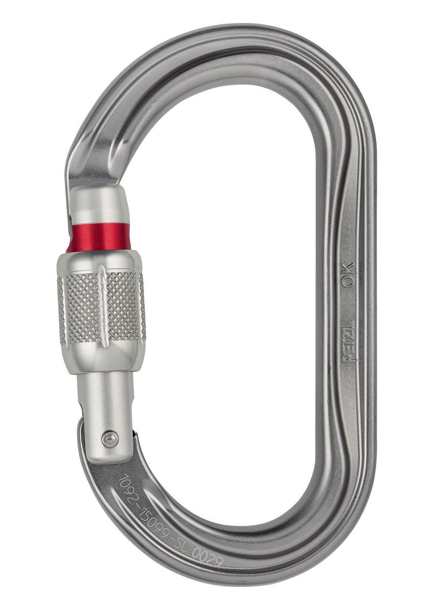 petzl OK Oval carabiner for use with pulleys and ascenders