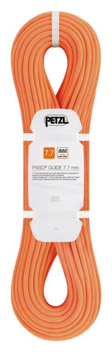 petzl PASO® GUIDE 7.7 mm 7.7 mm diameter half rope with UIAA Guide Dry treatment for technical mountaineering and ice climbing petzl PASO® GUIDE 7.7 mm 7.7 mm diameter half rope with UIAA Guide Dry treatment for technical mountaineering and ice climbing