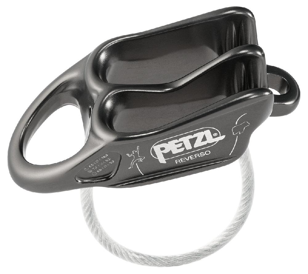 petzl REVERSO® Versatile lightweight belay/rappel device for use with one or two rope strands and ability to belay a second climber from the anchor