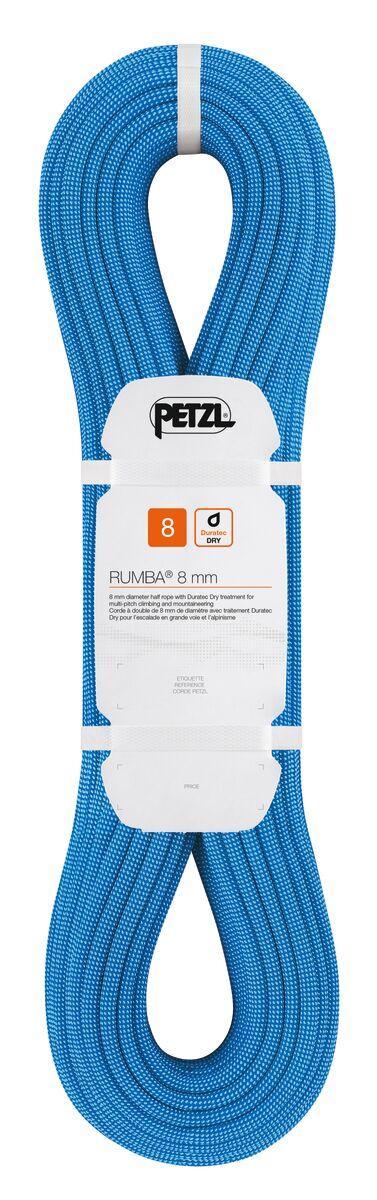 Petzl RUMBA® 8 Mm 8 Mm Diameter Half Rope With Duratec Dry Treatment For Multi-pitch Climbing And Mountaineering