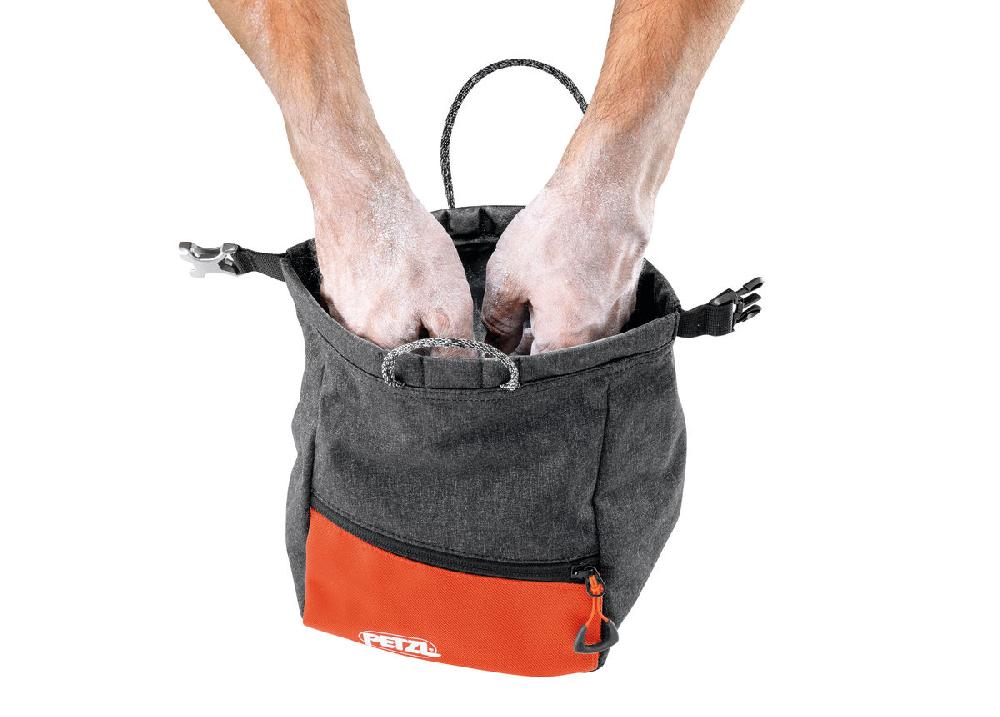 Petzl SAKAB Bouldering Chalk Bag Placed On The Ground