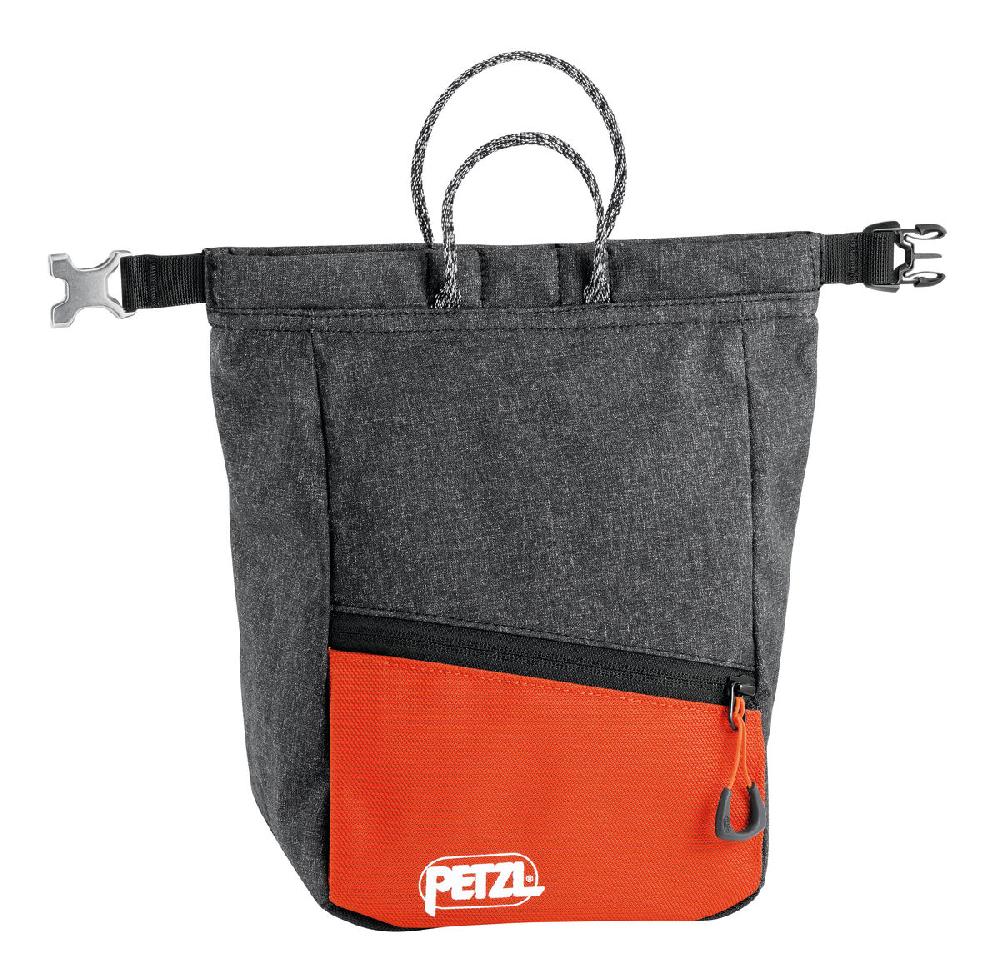 petzl SAKAB Bouldering chalk bag placed on the ground