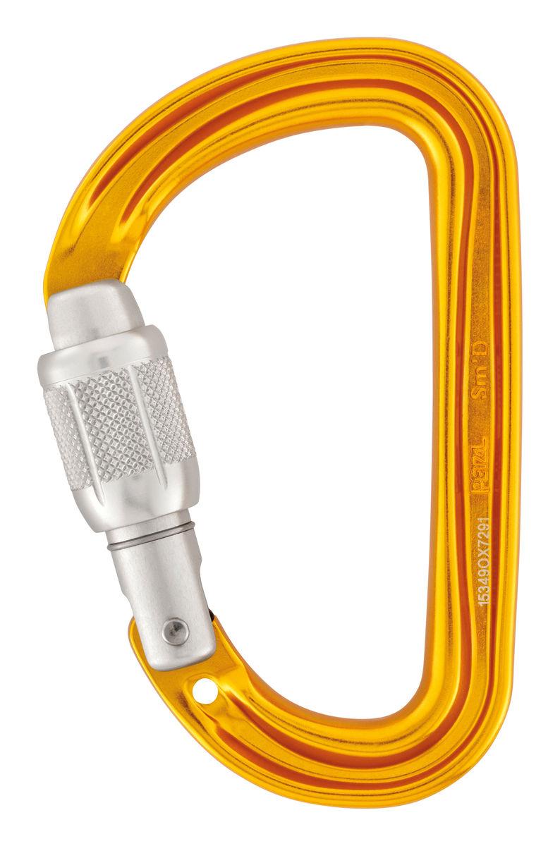 Petzl Sm’D Highly Versatile Lightweight Compact D-shaped Locking Carabiner