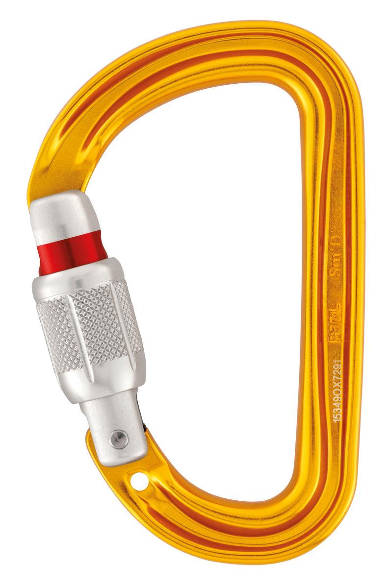 petzl Sm’D Highly versatile lightweight compact D-shaped locking carabiner