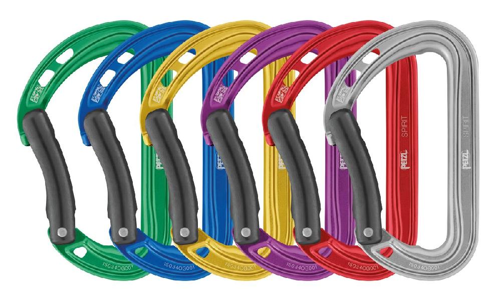 petzl SPIRIT 6-Pack Pack of 6 SPIRIT bent gate carabiners