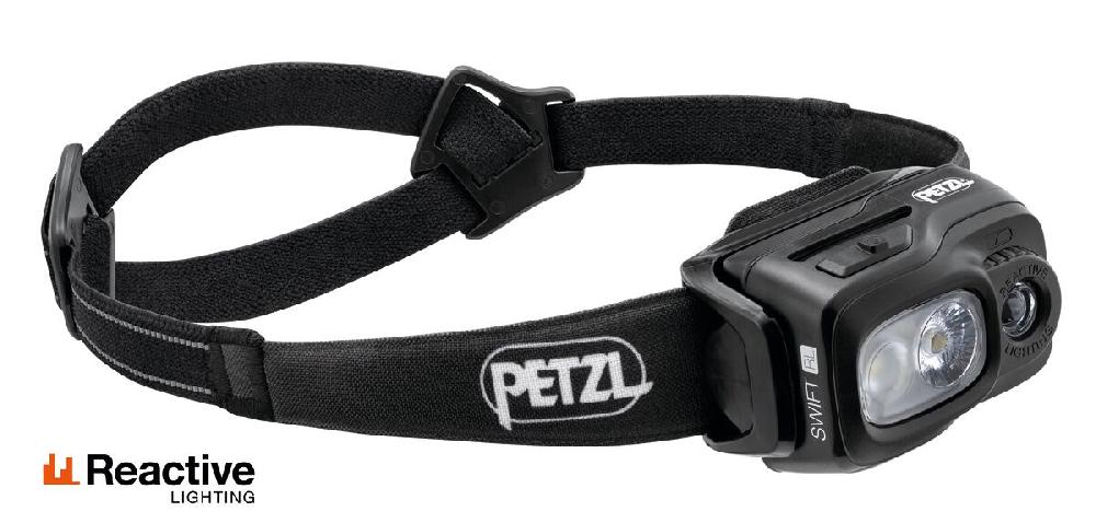 Petzl SWIFT® RL Compact Ultra-powerful And Rechargeable Headlamp Featuring REACTIVE LIGHTING® Technology. 1100 Lumens