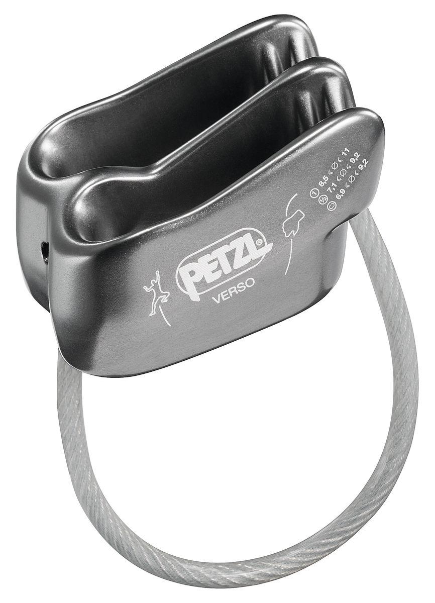 petzl VERSO Compact lightweight belay/rappel device for use with one or two rope strands and for rappelling