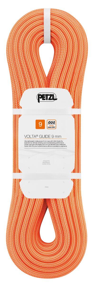 petzl VOLTA® GUIDE 9 mm Ultra-lightweight multipurpose 9 mm rope with UIAA Guide Dry treatment for ultimate climbing and mountaineering performance