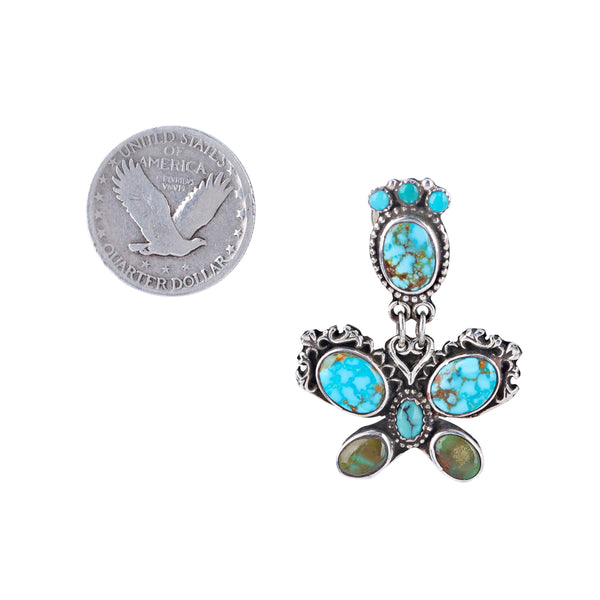 Peyote Bird Aldrich Art Turquoise Butterfly Earrings
