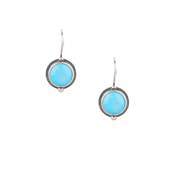 peyote bird Dennis Hogan Full Moon Earrings on Wire - Turquoise