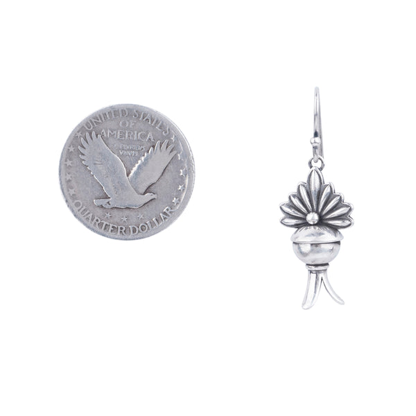 Peyote Bird Dennis Hogan Silver Sunset Squash Blossom Earrings