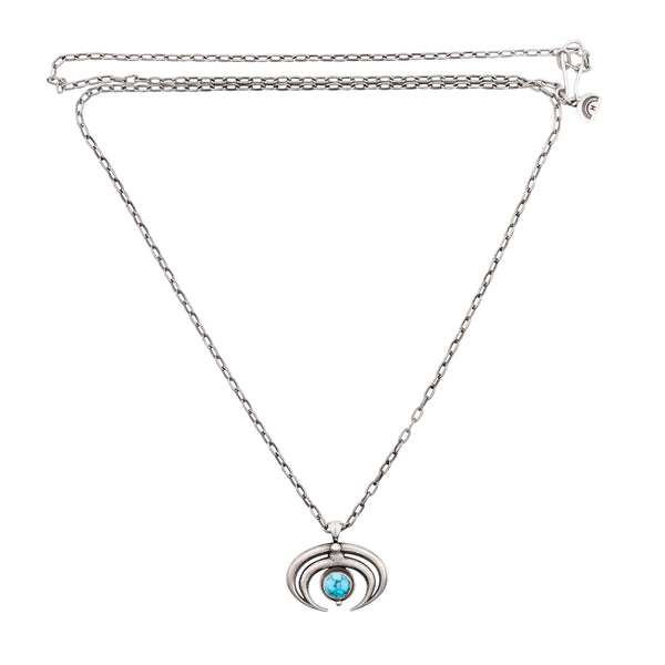 peyote bird Dennis Hogan Wide Turquoise Naja Necklace