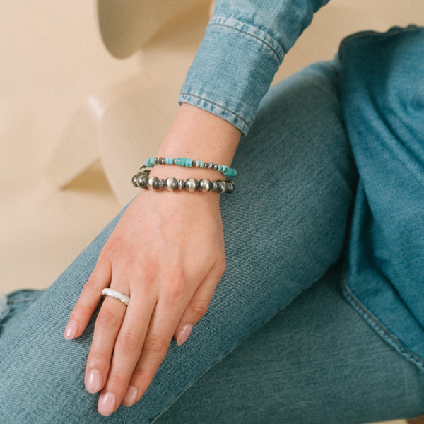 Peyote Bird Desert Pearl Mixed Bead Stretch Bracelet (All Sizes)